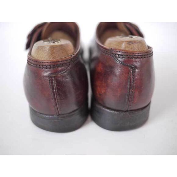 Vintage 50s Monk Strap NUNN BUSH Leather Euro Mod Buckle Loafers 7.5 40.5 Mens main image 8